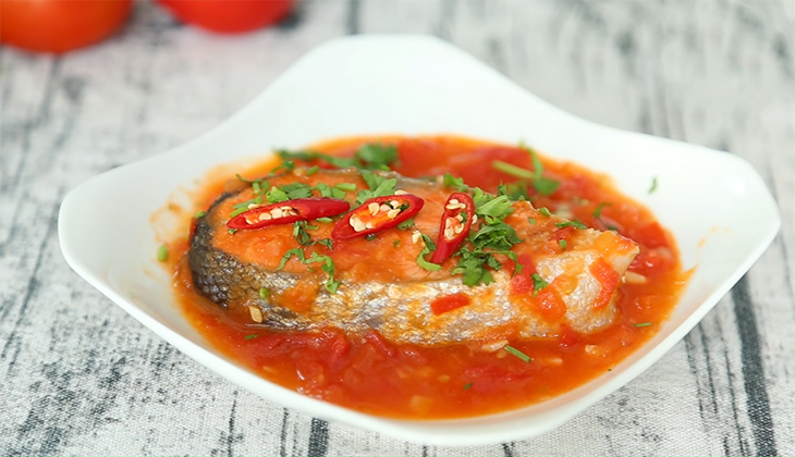 Cách làm món cá hồi sốt cà chua 